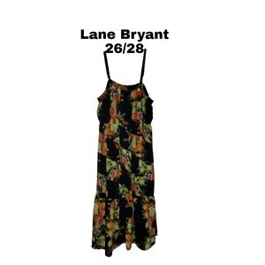 lane bryant sleeveless maxi dress size 26/2860 inches long, straps are adjusta
